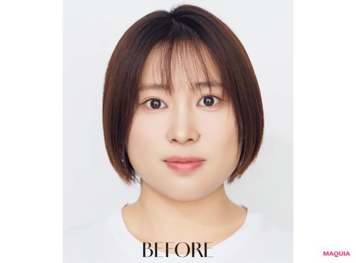 ヘアアレンジ ドライヤーを使った髪の巻き方 ショートボブ ビフォー