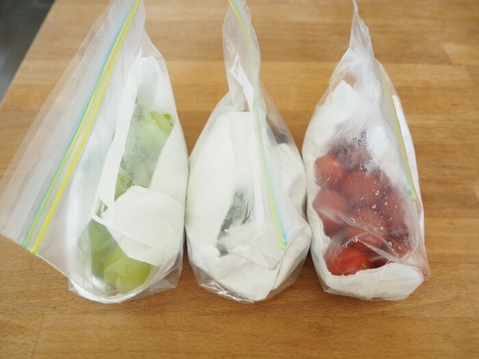 冷蔵庫に立てて保存できるので省スペースに