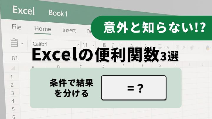 業務効率を劇的に上げるExcel関数3選：SUM・IF・XLOOKUP
