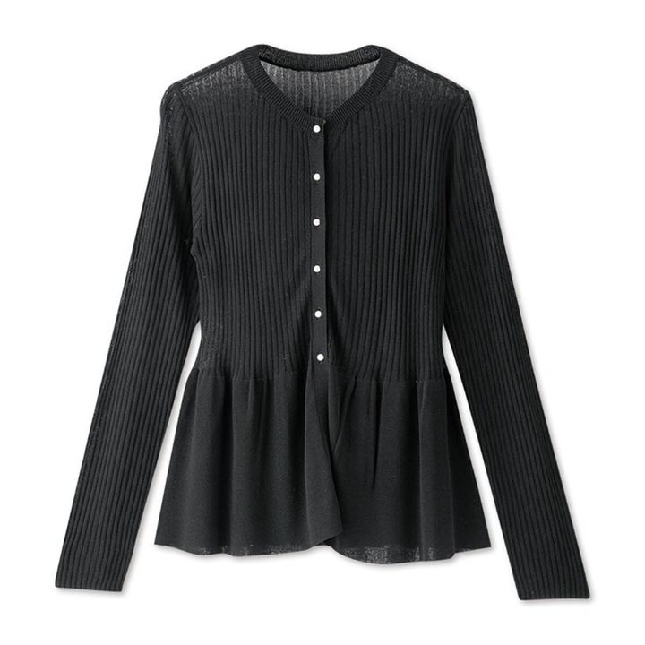 しまむらのペプラムニットカーディガン（MUMU）