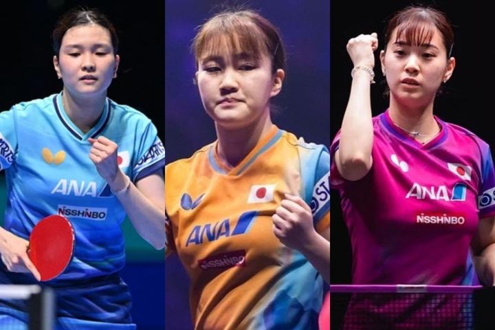 橋本帆乃香、大藤沙月、長﨑美柚（C）WTT