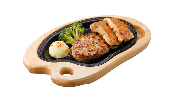 ガーリックチキン＆ハンバーグステーキ