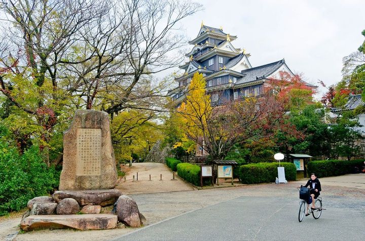 岡山市の岡山城近辺
