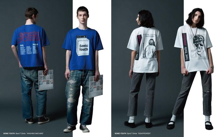 画像: ソニック・ユースのTシャツ各￥15,400 出典：オープンスタジオ