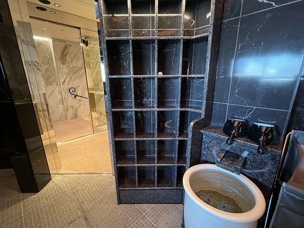 浴室の一番手前には水風呂がある