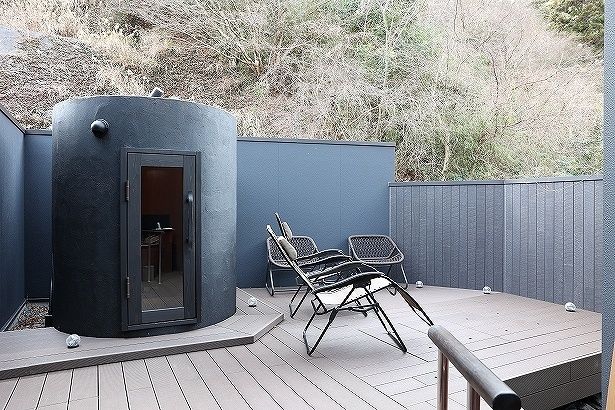 サウナ付きの貸切露天風呂もある