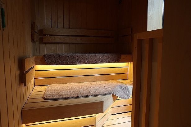 一部の客室では自室でサウナを楽しむこともできる
