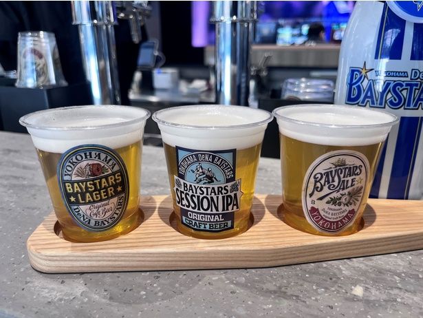 異なるビールの飲み比べもできる。「3種飲み比べセット」(2200円) ※在庫状況により提供内容が変更になる場合がある