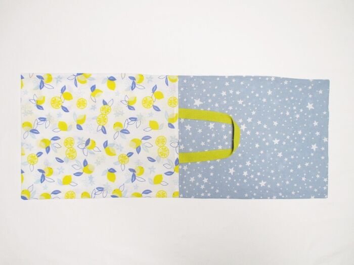 〈100均手ぬぐい〉がリバーシブルバッグに大変身。切らずにまっすぐ縫うだけ超簡単！