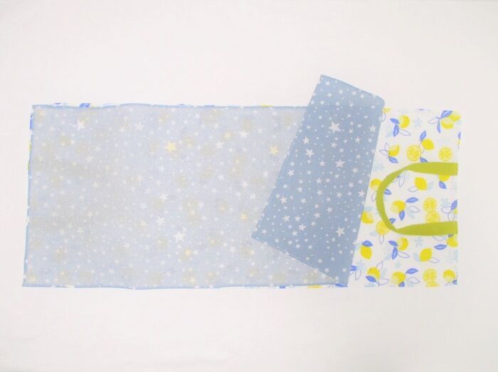 〈100均手ぬぐい〉がリバーシブルバッグに大変身。切らずにまっすぐ縫うだけ超簡単！