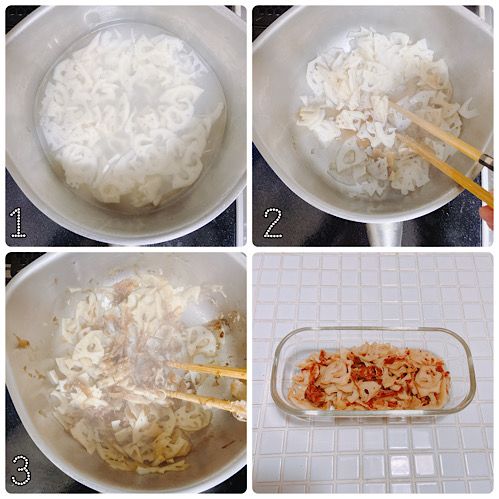 蓮根とおかかの金平風作り方