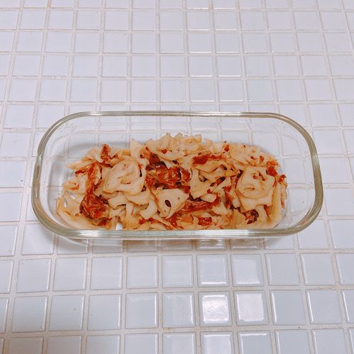 蓮根とおかかの金平風