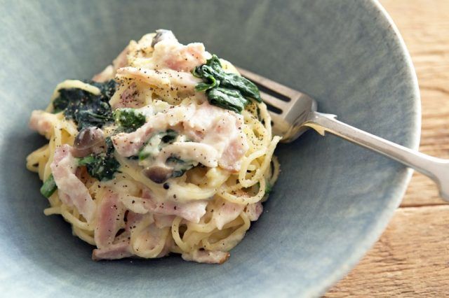 生パスタ風カルボナーラ