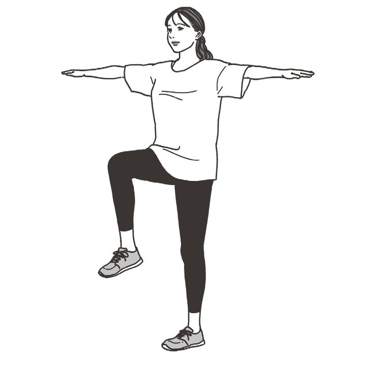 【脂肪肝対策TIPS】片足立ちで脚を鍛えて代謝アップ。