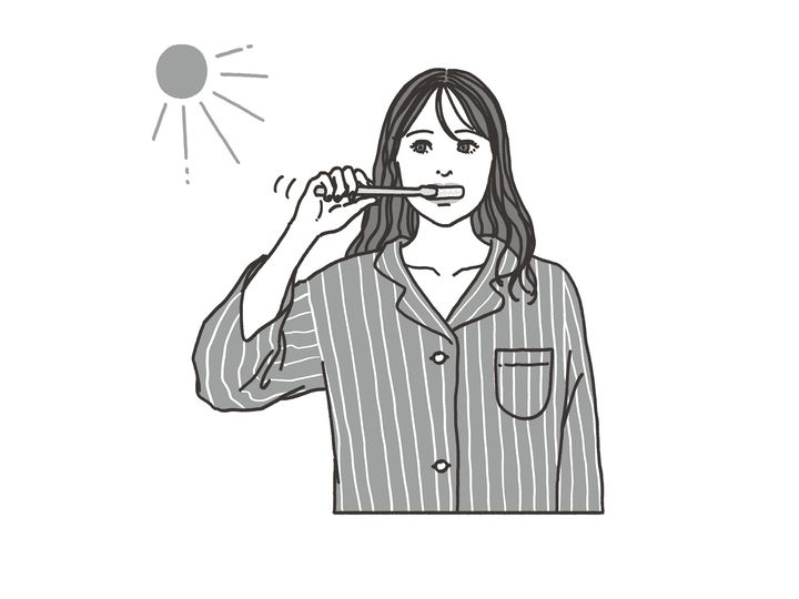 【脂肪肝対策TIPS】朝食前に、起床後すぐに歯磨きをする