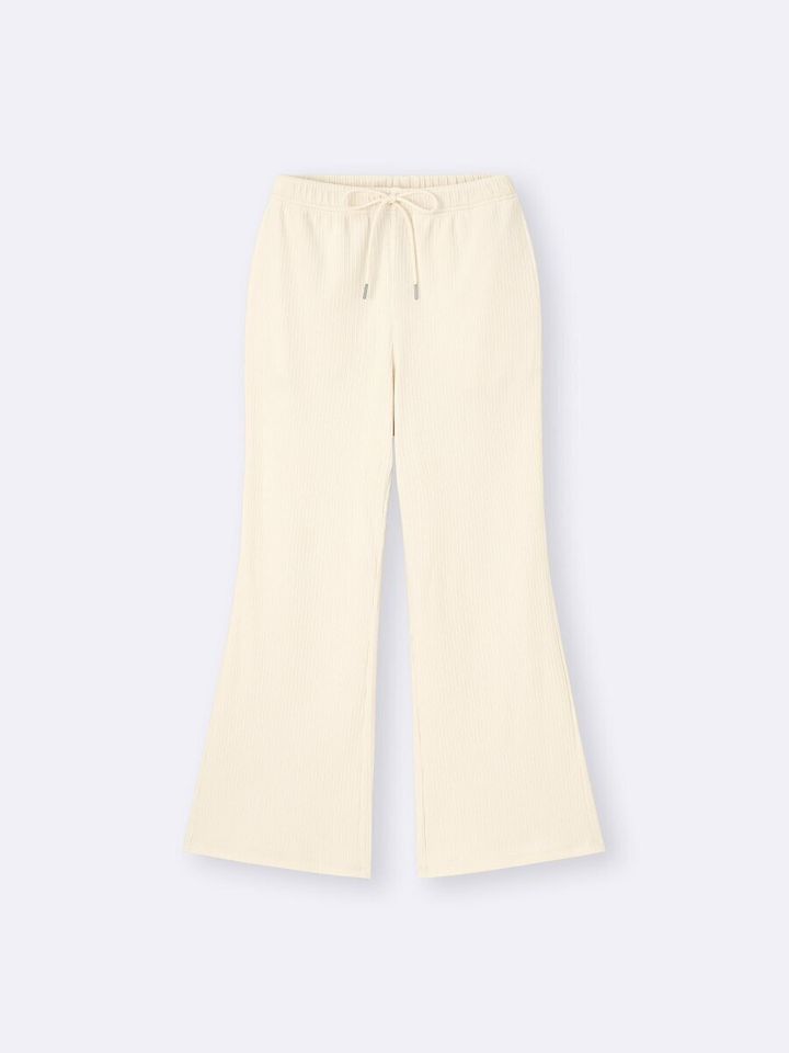 2026gu春夏大人女性おすすめリブイージーパンツ