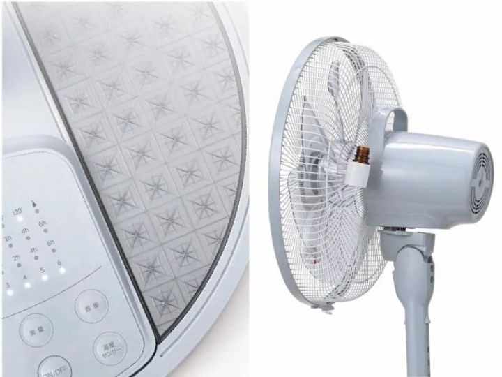 アロマ機能や操作部を示すアロマ首振 リビング扇風機の商品