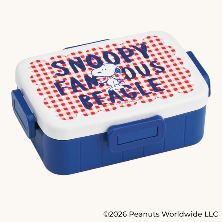 4点ロックランチボックス SNOOPY（チェックロゴ）