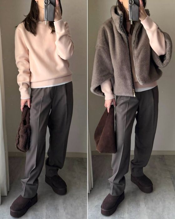 UNIQLO：C「タックワイドテーパードパンツ」