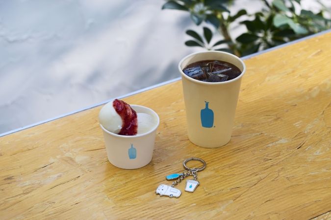 ブルーボトル コーヒートラック キーチェーン ミルクアイスクリーム アウトドア ブレンド
