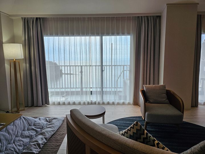 客室から望む駿河湾が魅力