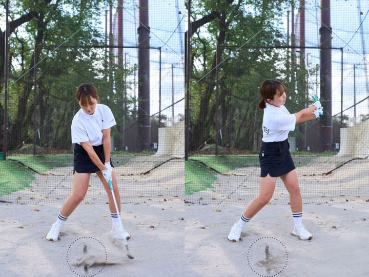 バンカーは打った跡で“上級者”かがわかる！女子プロが解説