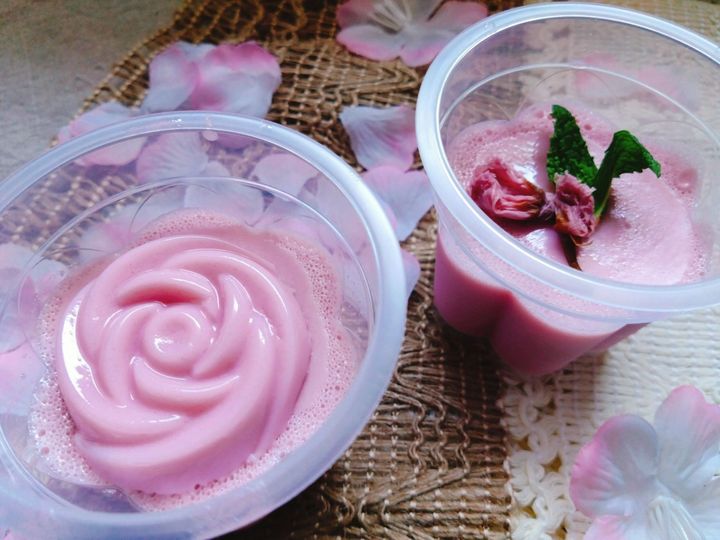 桜が咲きました！桜ミルクプリン