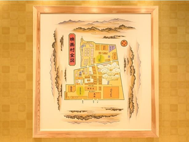 「映画村全図」の左下エリアが第1期リニューアル部分