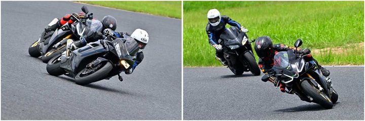 走行時間中は、ディアブロマンが先導と追走を繰り返しながら、一緒に課題のクリアを目指す。参加者が複数台の場合でも、巧みな技術で全員のライディングを把握してくれる