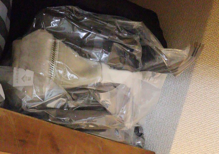 クローゼット棚上用まとめて圧縮袋（逆止弁） 使用例