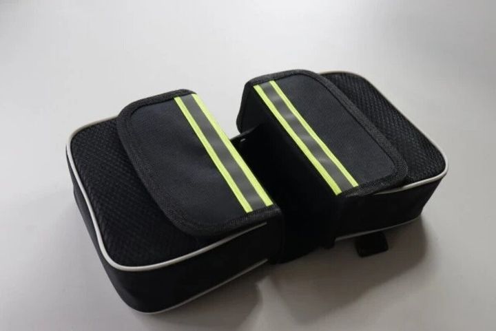 ダイソーの自転車用ダブルバッグ トップチューブ用