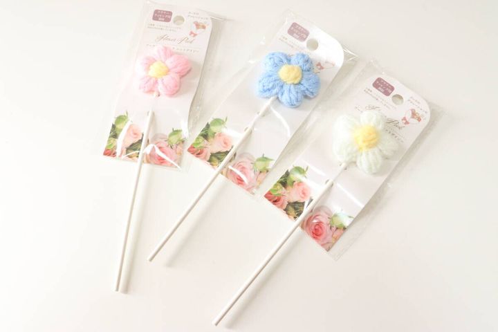 セリア MA-2133 ブーケ装飾用ピック ニットデイジー カラー展開