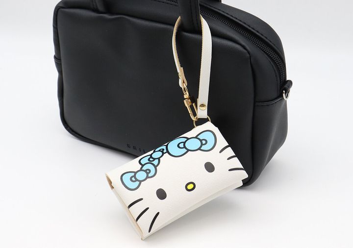 宝島社雑誌付録のmini5月号のみずいろ ハローキティの サフィアーノレザー調マルチケース5