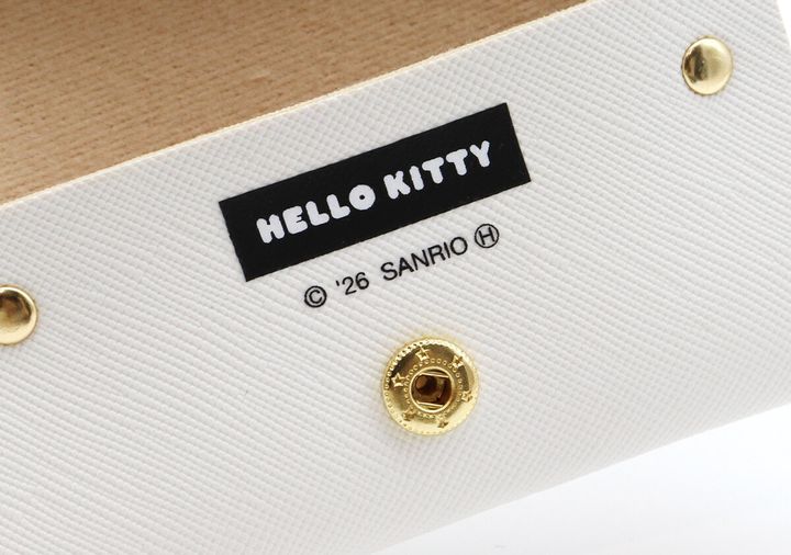 宝島社雑誌付録のmini5月号のみずいろ ハローキティの サフィアーノレザー調マルチケース7