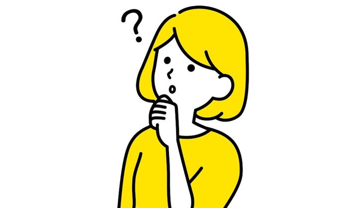 考える女性 イラスト