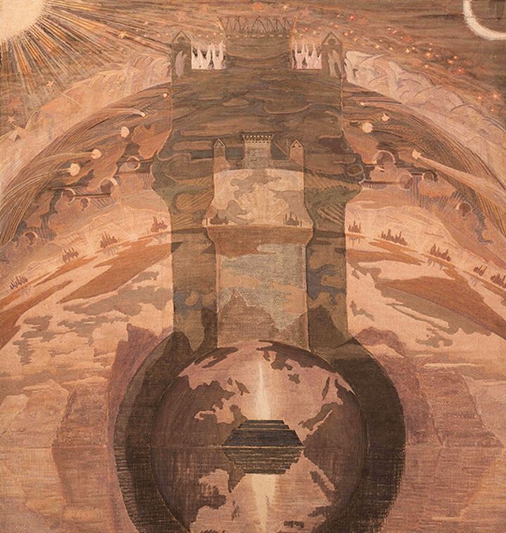 ミカロユス・コンスタンティナス・チュルリョーニス《レックス（王）》1909年、テンペラ/カンヴァス、国立M.K.チュルリョーニス美術館（カウナス）所蔵 M.K. Čiurlionis National Museum of Art, Kaunas, Lithuania.