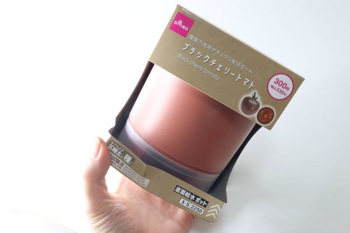 ダイソー 農薬不使用ナチュラル栽培セット ブラックチェリートマト