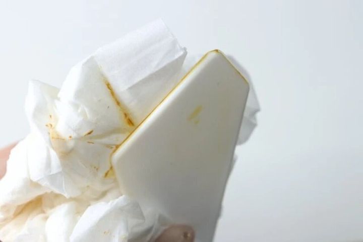 ダイソーのペインティングナイフ（プラ製、5本セット）の使用例