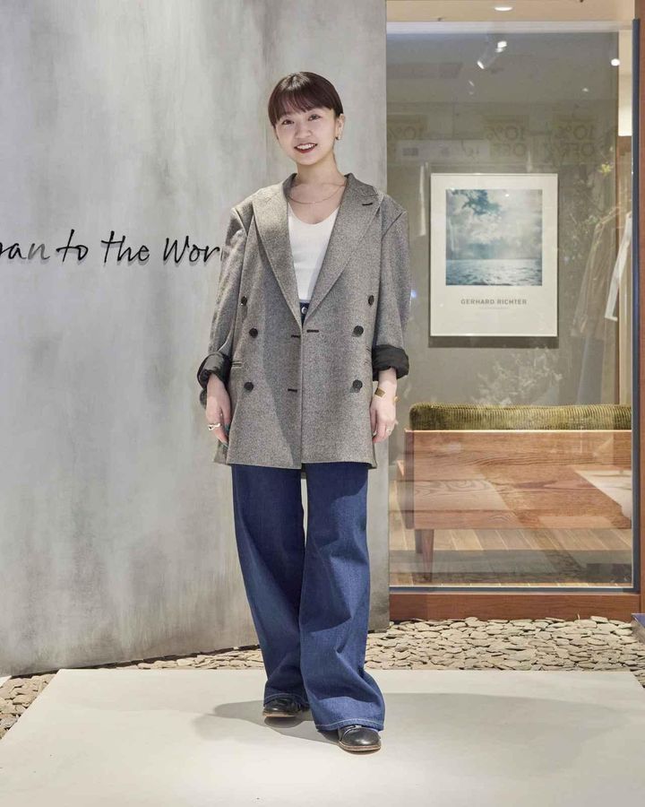 画像: デニム￥27,500・ミックスウールダブルジャケット￥44,000・HAKUJIインナー￥17,600・KATIMシューズ￥58,300（KEY TIMEZ） key-timez.com