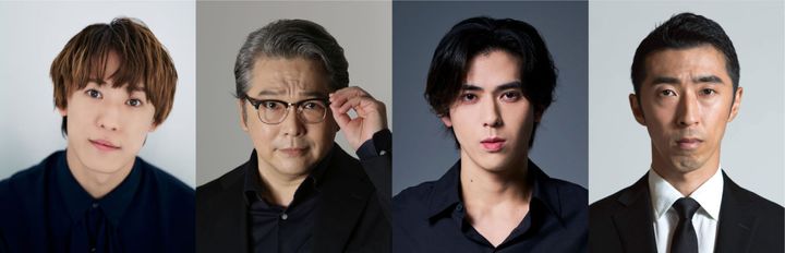 舞台『メイユール・ソワレ〜最高の夜公演〜』に出演する（左から）越岡裕貴、三上市朗、加藤将、村角ダイチ width=