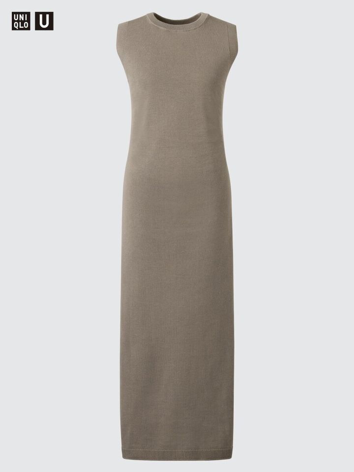 2026春夏ユニクロ大人女性コラボ3Dコットンニットワンピース