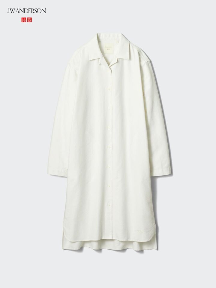 2026春夏ユニクロ大人女性コラボオープンカラーオックスフォードシャツワンピース