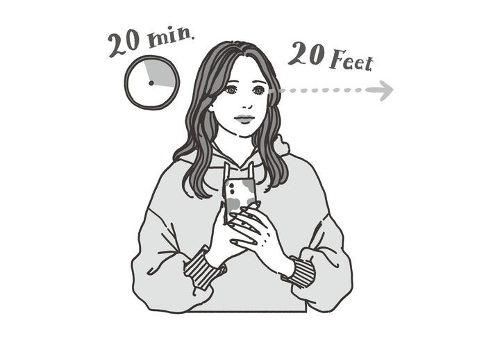 【スマホ老眼対策TIPS】スマホを操作する時は20-20-20ルールを徹底