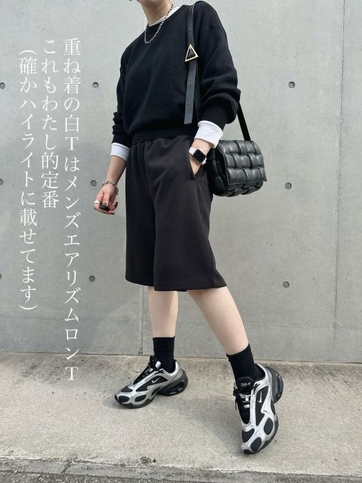 UNIQLO：C「スウェットワイドショーツ」