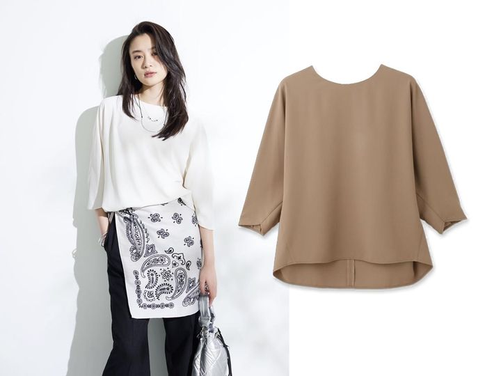 画像: ドルマントップス（アイボリー/モカブラウン）各¥12,100 出典：インディヴィ