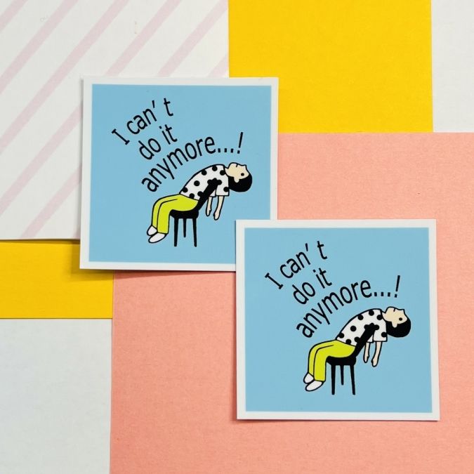 森田印房「ステッカー『もう無理』」 文具女子博 pop-up in 博多2026