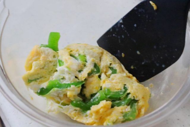 レンジピーマン卵