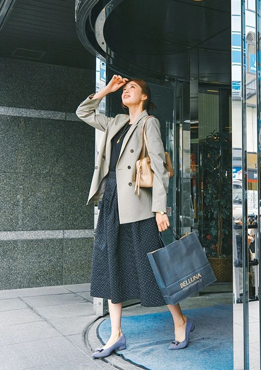 毎日コーデ ジャケット スカート 宮田聡子