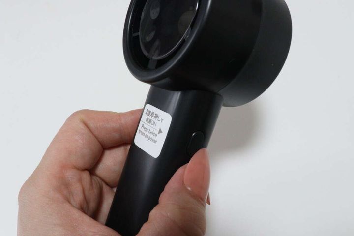 ミニファン（クリップスタンド付、ディスプレイ表示） スイッチ