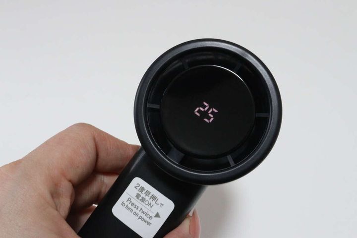 ミニファン（クリップスタンド付、ディスプレイ表示） 風量レベル